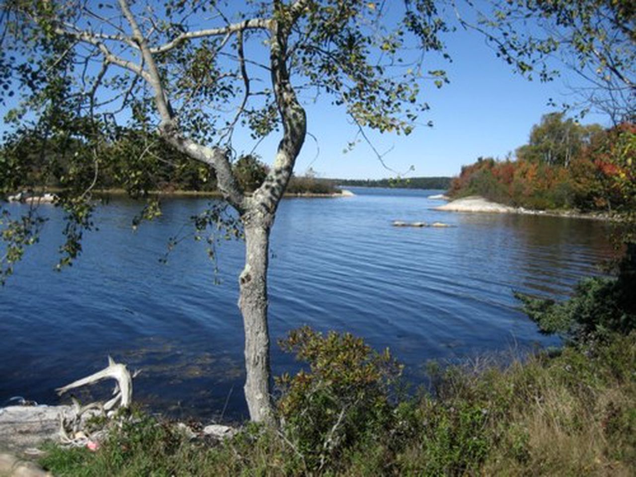 Unique Log Cabin Rental with a Private Beach in Friendship, Maine