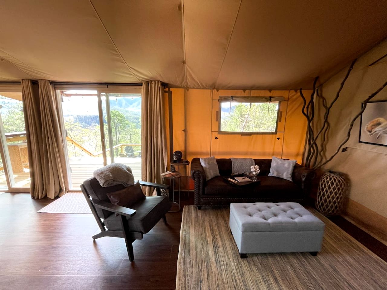 Luxury Safari Tent Near Great Smoky Mountains, Tennessee