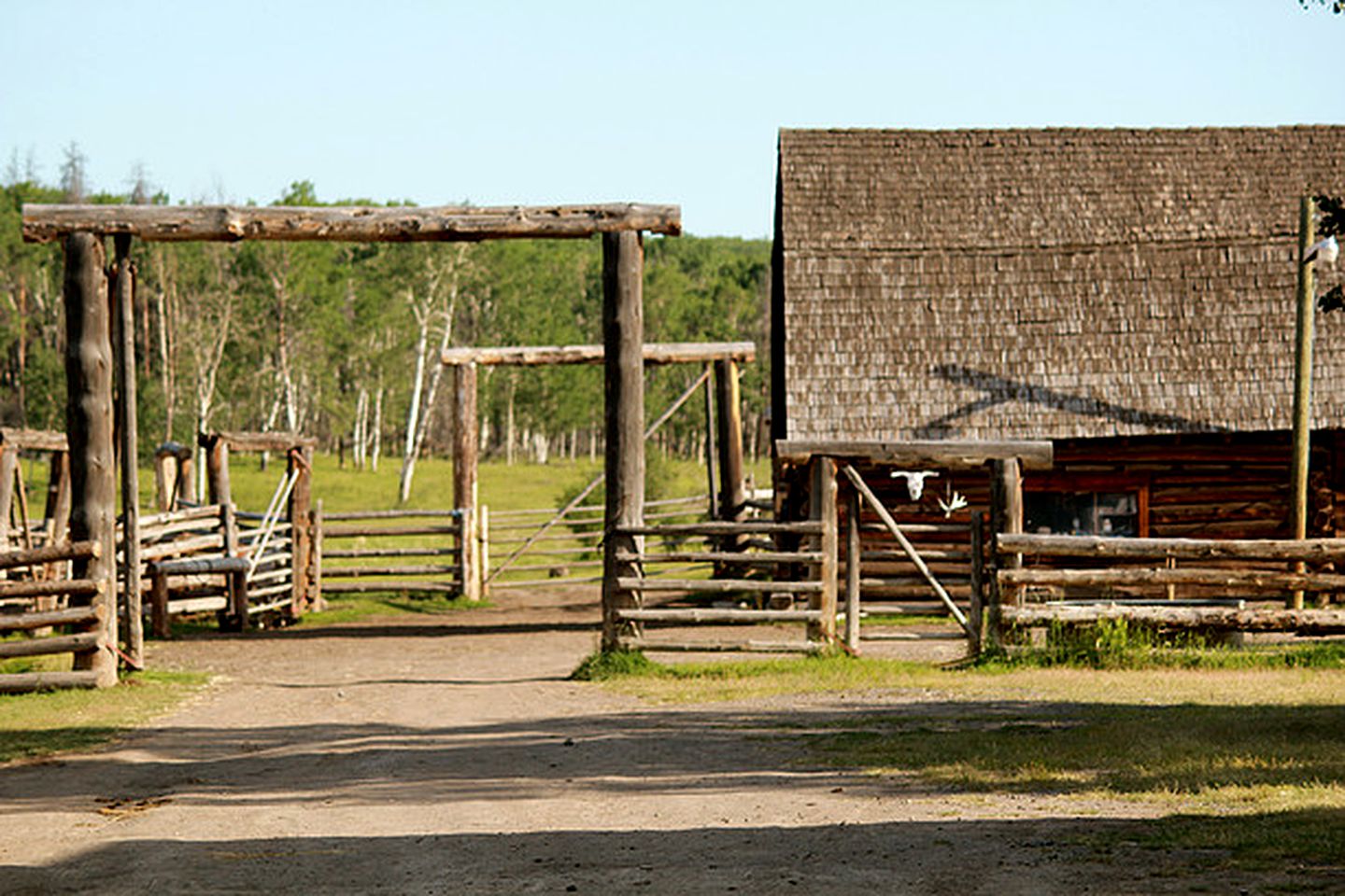 Rustic Lakeside Cabin Rental on Working Horse Ranch near 100 Mile House, British Columbia