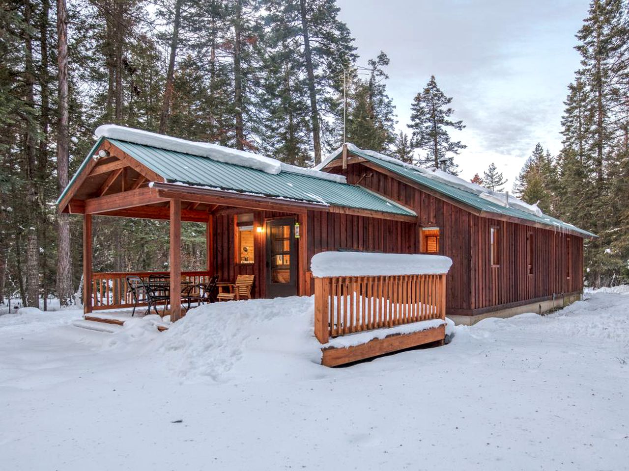 Winter Cabin Rental near Whitefish Mountain Resort in Montana
