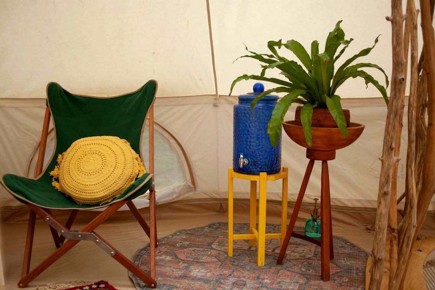Unique Cozy Bell Tent with Wooden Deck in New York