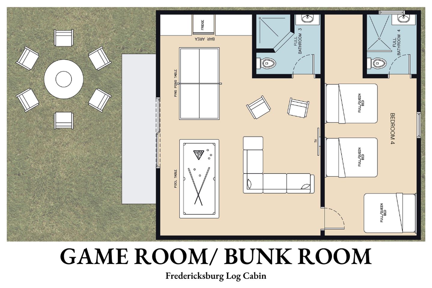 Spacious and Pet Friendly Log Cabin for Sixteen Guests in Fredericksburg, Texas