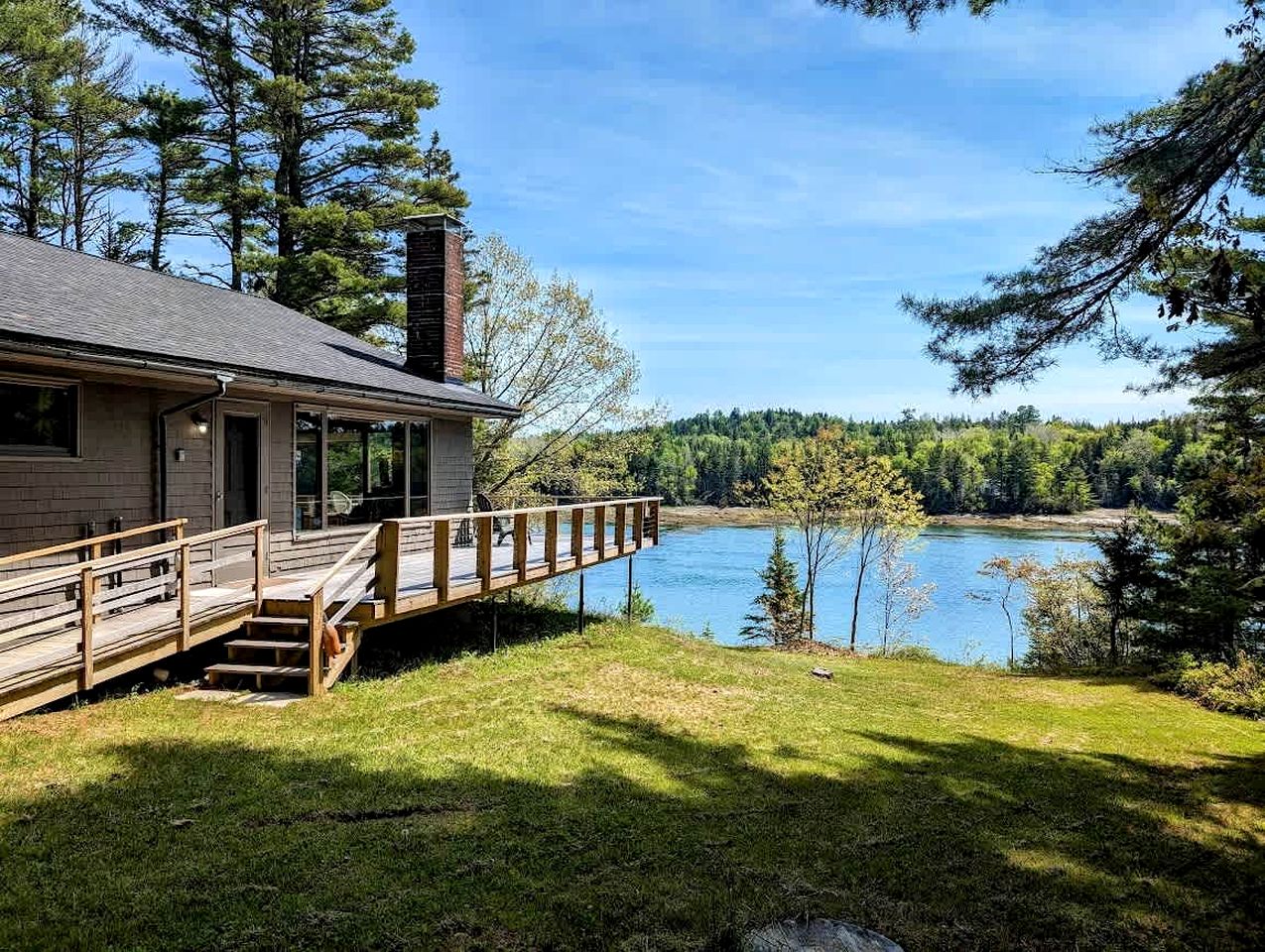 Secluded Oceanfront Cottage with Wrap-Around Deck near Acadia National Park, Sullivan, Maine