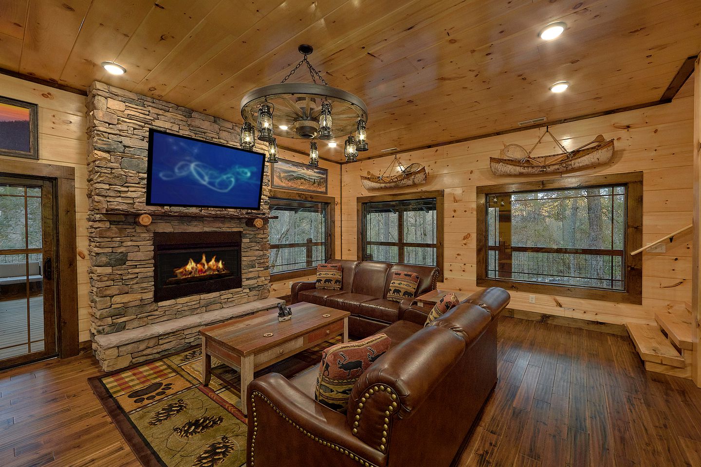 Family Glamping in Sevierville, Tennessee in Amazing Rental with Indoor Pool and Putt Putt Golf