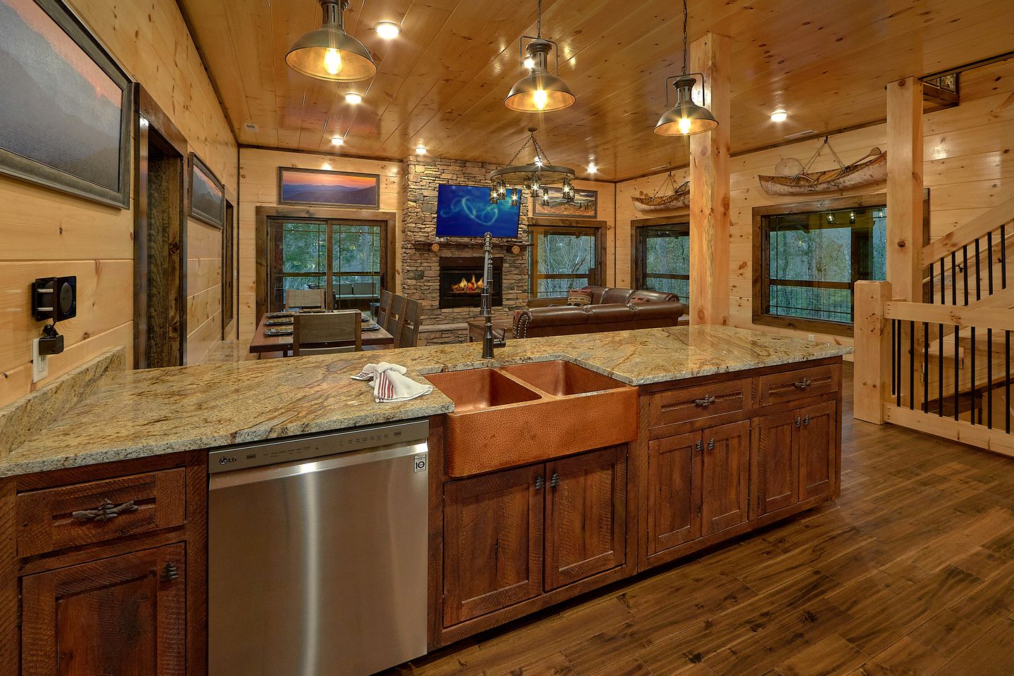 Family Glamping in Sevierville, Tennessee in Amazing Rental with Indoor Pool and Putt Putt Golf