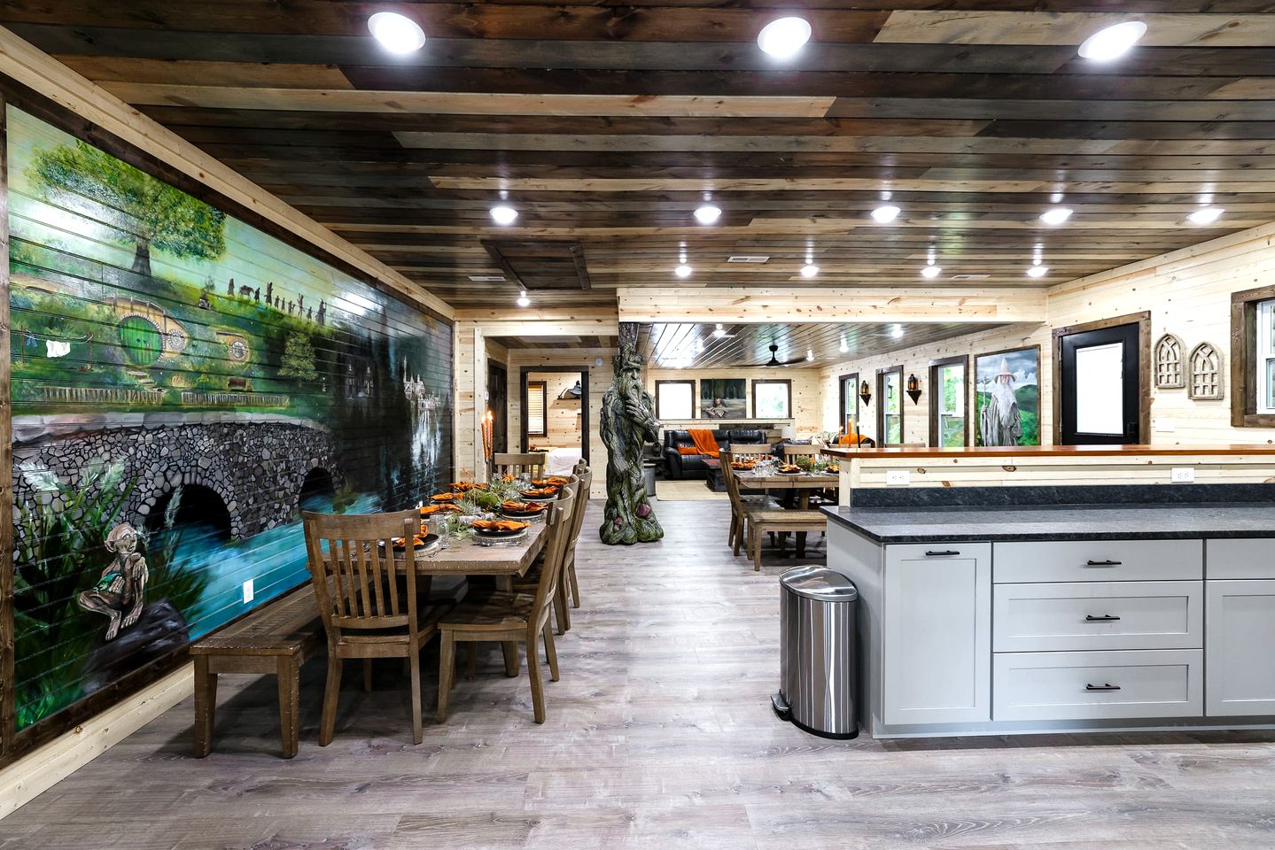Fantasy Themed Funky Cabin with Hot Tub and Game Room, Perfect for a Whimsical Family Getaway to the Great Smoky Mountains