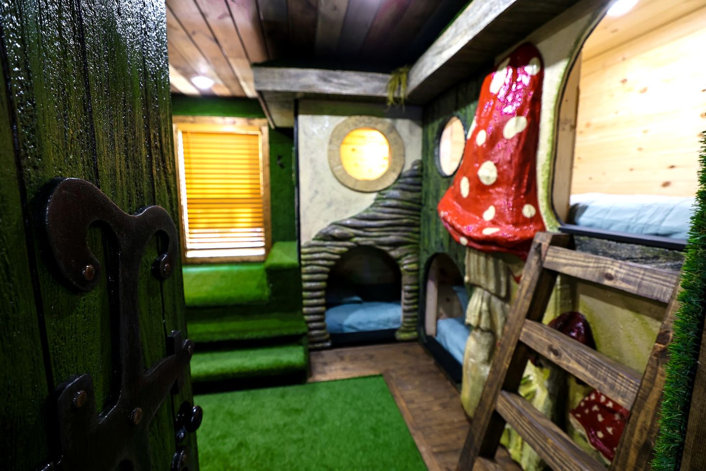 Fantasy Themed Funky Cabin with Hot Tub and Game Room, Perfect for a Whimsical Family Getaway to the Great Smoky Mountains