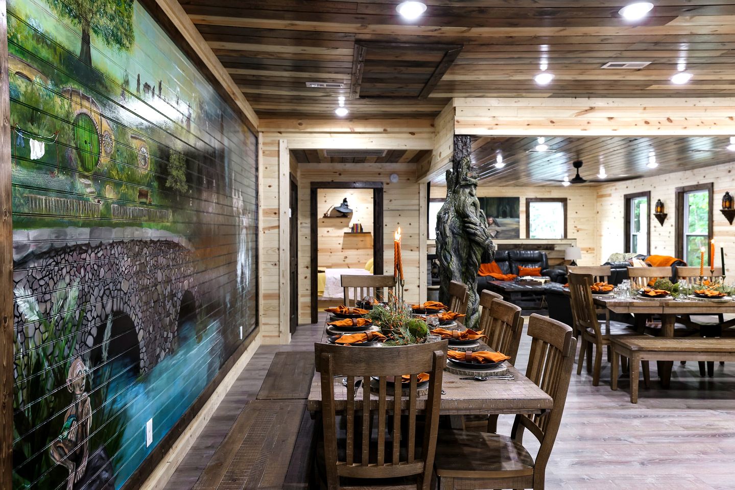 Fantasy Themed Funky Cabin with Hot Tub and Game Room, Perfect for a Whimsical Family Getaway to the Great Smoky Mountains
