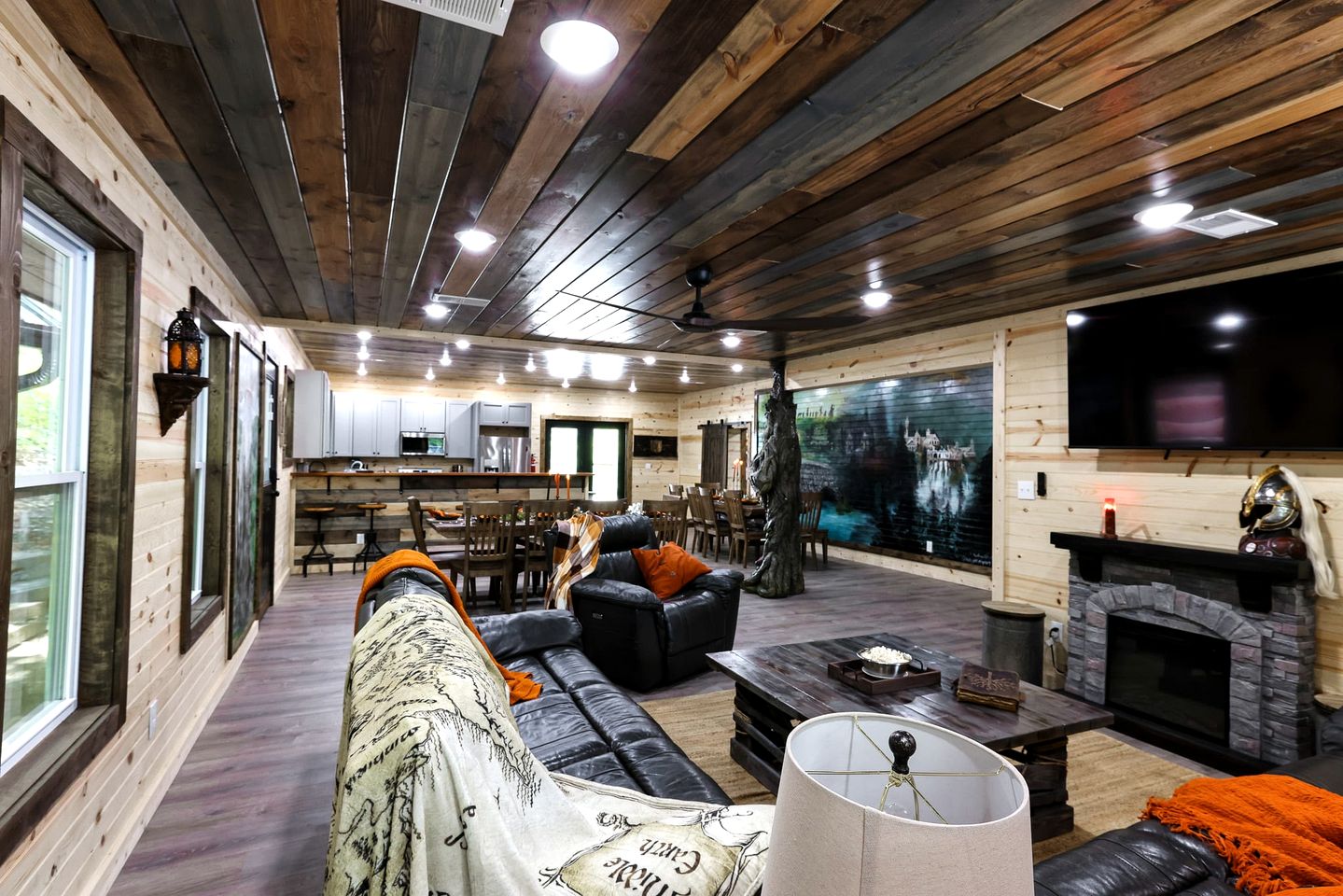 Fantasy Themed Funky Cabin with Hot Tub and Game Room, Perfect for a Whimsical Family Getaway to the Great Smoky Mountains