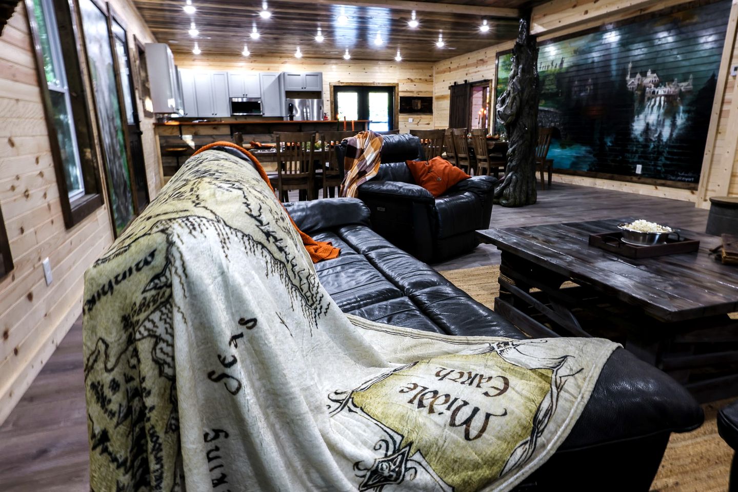 Fantasy Themed Funky Cabin with Hot Tub and Game Room, Perfect for a Whimsical Family Getaway to the Great Smoky Mountains
