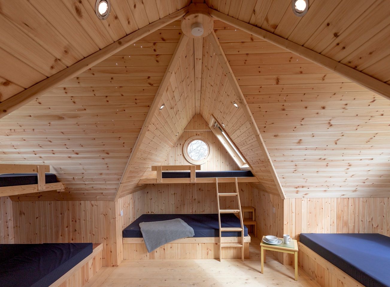 Super-Sized Family Glamping Pod with Retro Style & Starry Lighting near Croston, England