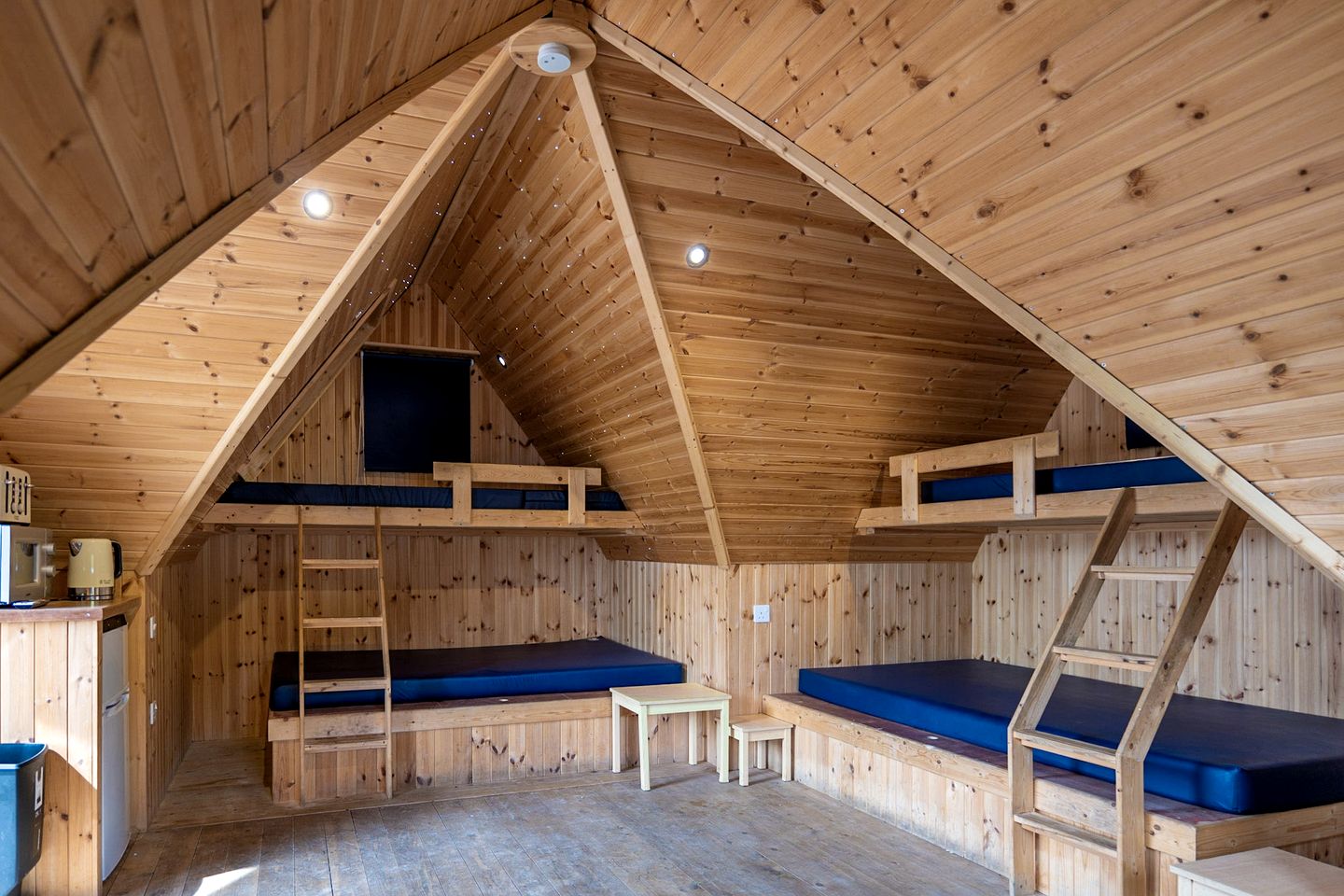 Super-Sized Family Glamping Pod with Retro Style & Starry Lighting near Croston, England