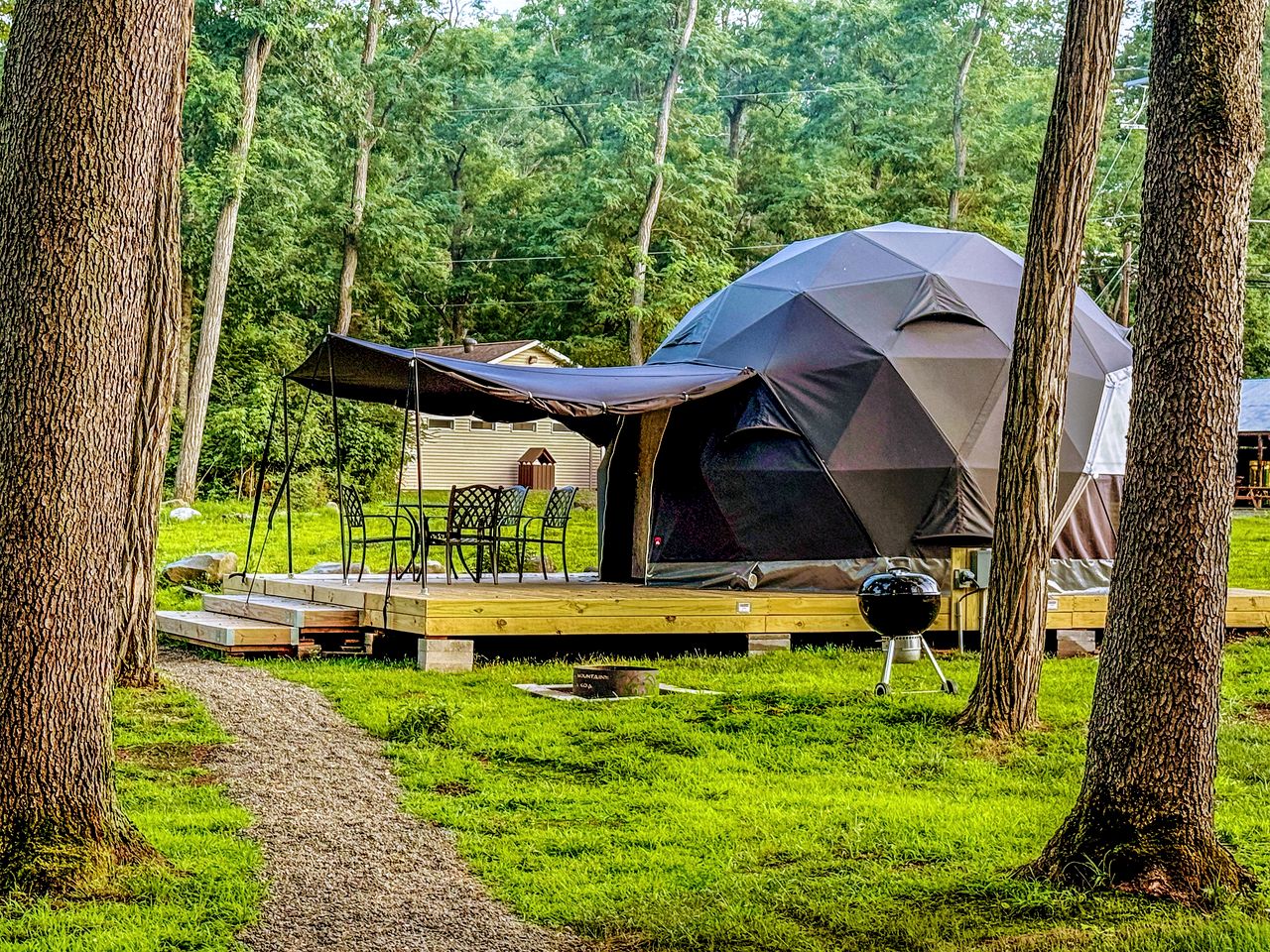 Idyllic Geodesic Dome Sanctuary near Schoharie Creek in New York