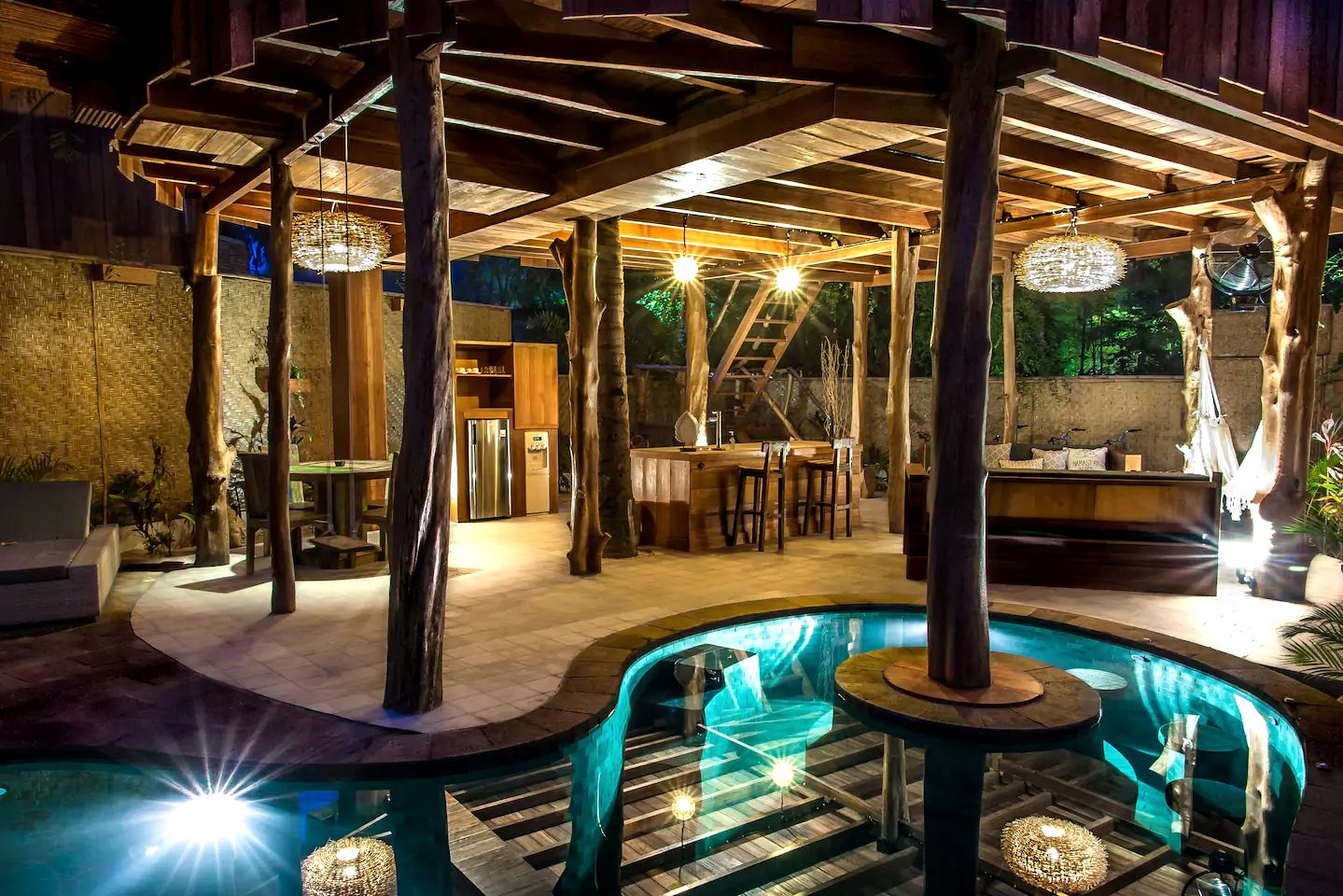 Unique Tree House Rental with a Pool on the Gili Island of Trawangan, Indonesia