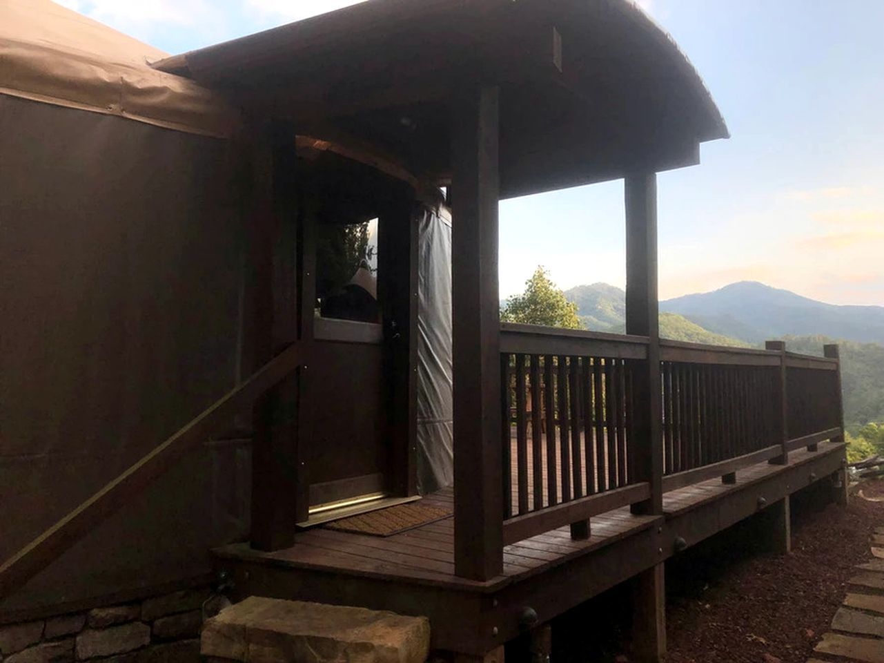 Glamping Yurt Destination with Stunning Views of the Appalachian Trail in North Carolina