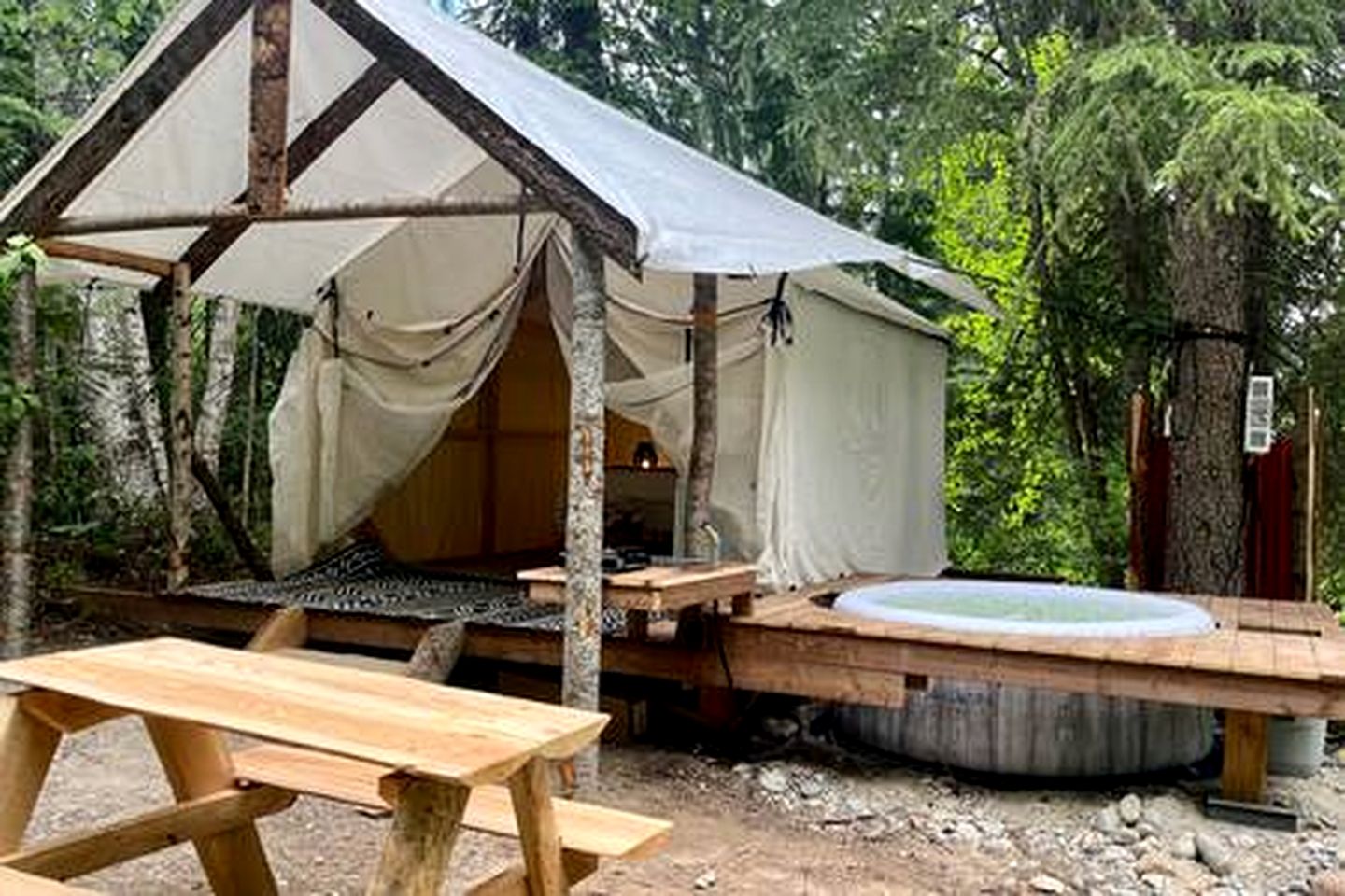 Tranquil Safari Tent with Outdoor Shower in Columbia-Shuswap, British Columbia