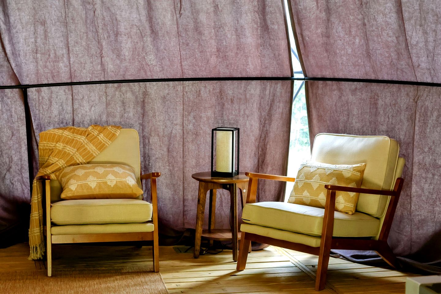 Starlit Geodesic Dome Haven Overlooking a Mountain River in New York’s Catskills
