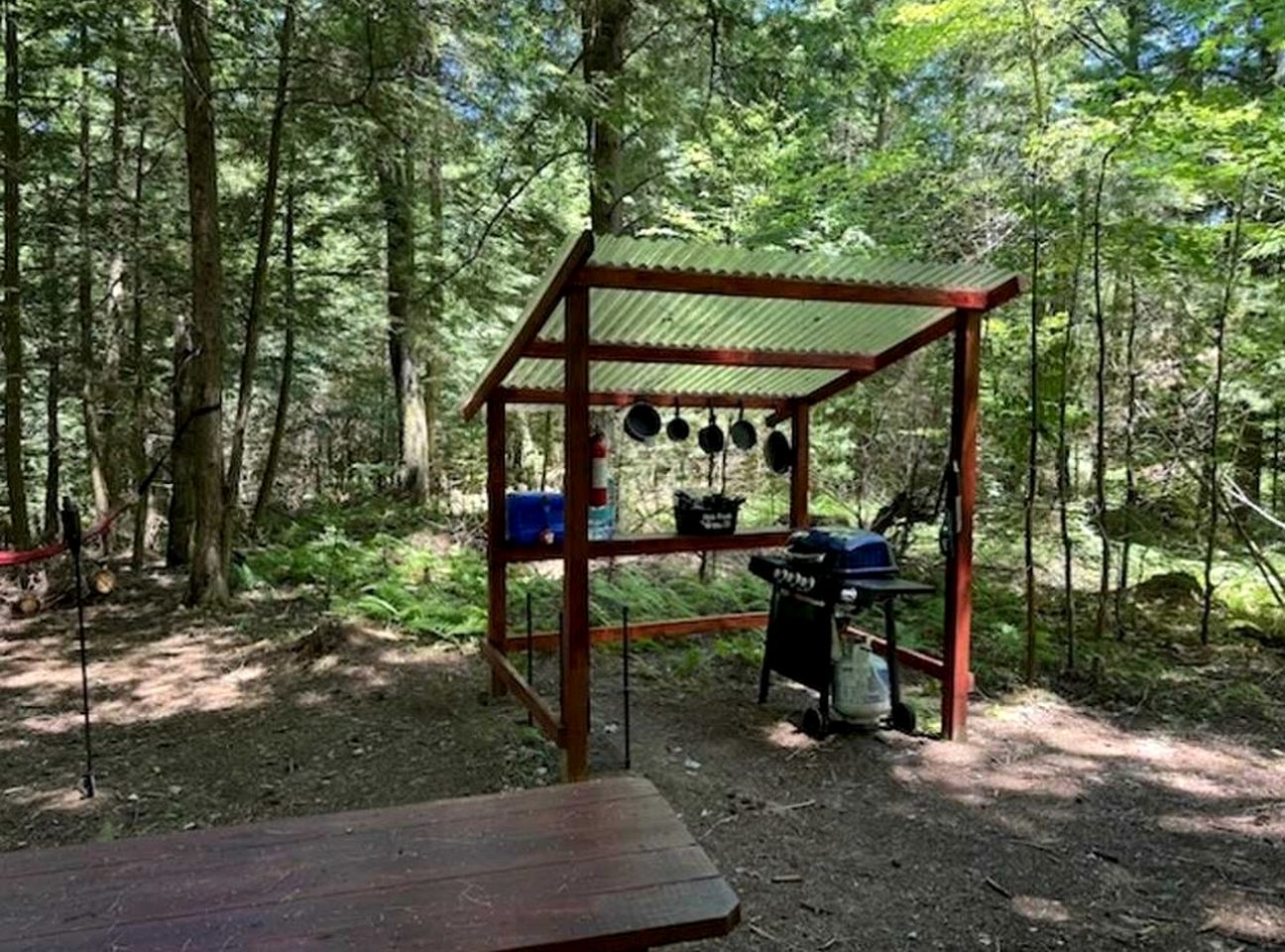 Spacious Group Glamping Site with Safari Tents, BBQ Gazebo, Fire Pits, Forest Trails in Broadalbin, New York