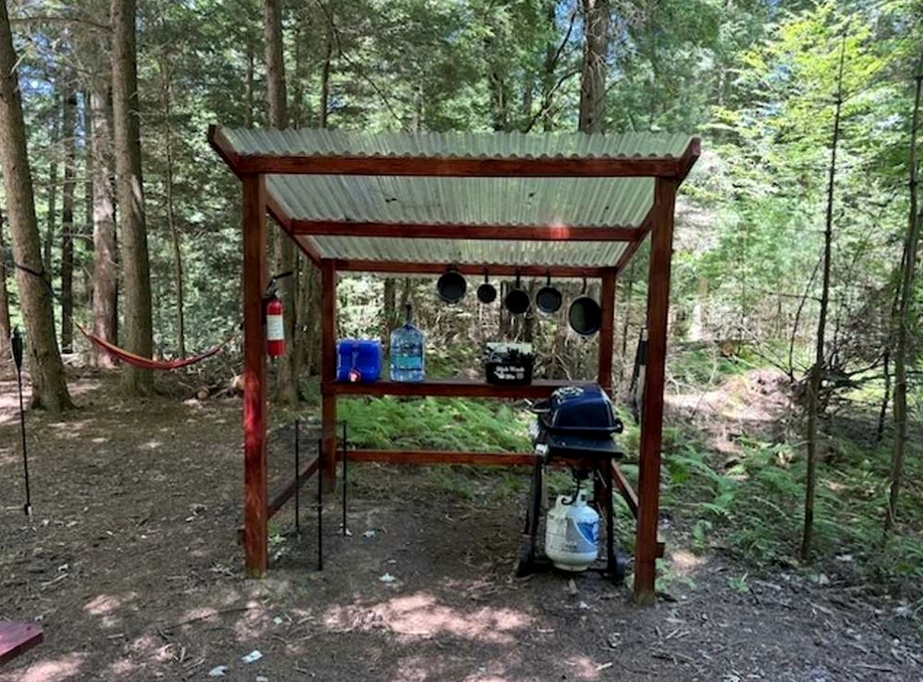 Spacious Group Glamping Site with Safari Tents, BBQ Gazebo, Fire Pits, Forest Trails in Broadalbin, New York