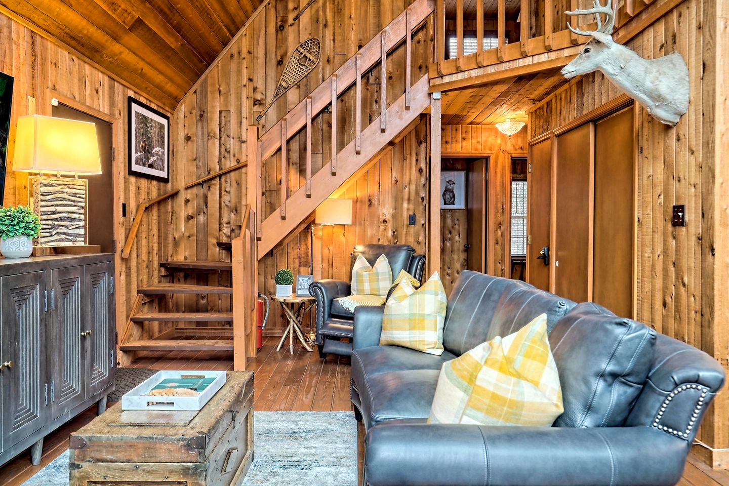 Glamping in this Amazing Waterfront A-Frame with Outdoor Kitchen and Fire-Pit near Helen, GA