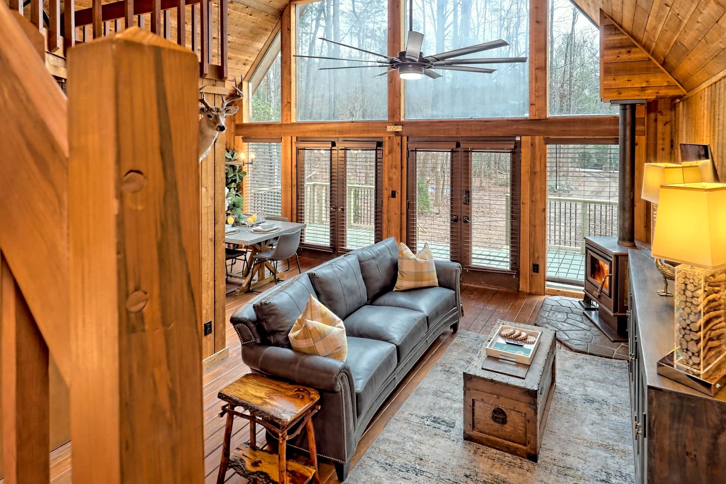 Glamping in this Amazing Waterfront A-Frame with Outdoor Kitchen and Fire-Pit near Helen, GA