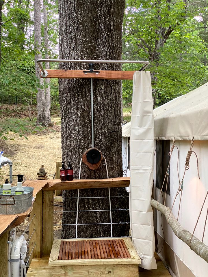 Serene Safari Tent Surrounded by Peaceful Woodland in Signal Mountain, Tennesse