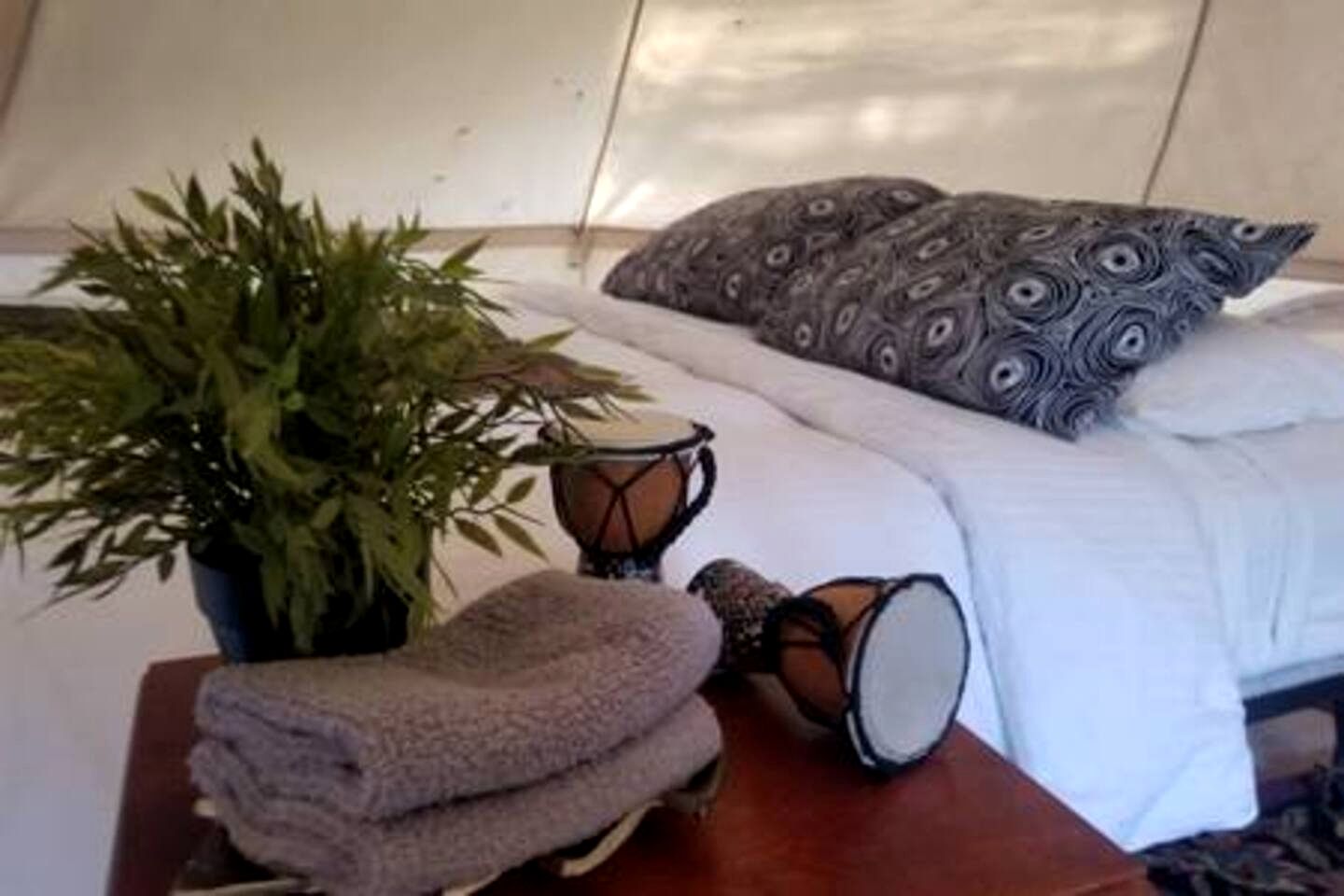 Cozy Bell Tent with Valley Views and Off-Grid Glamping near Palomar Mountain California