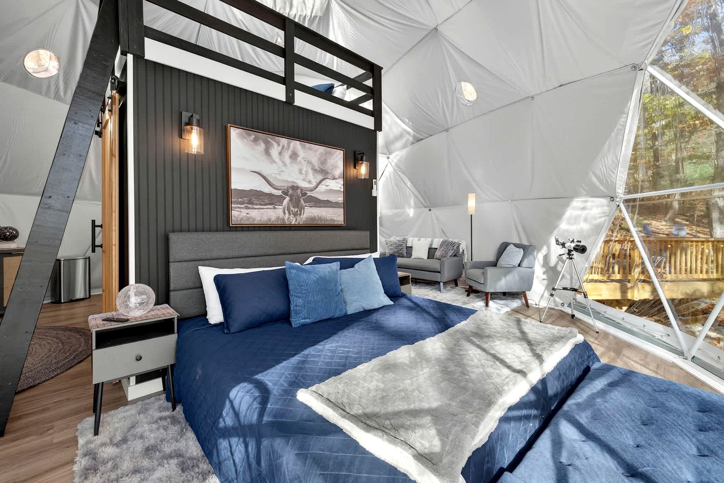 Luxe Stargazing Glamping Dome with Panoramic Views Near Lost River State Park, Wardensville WV