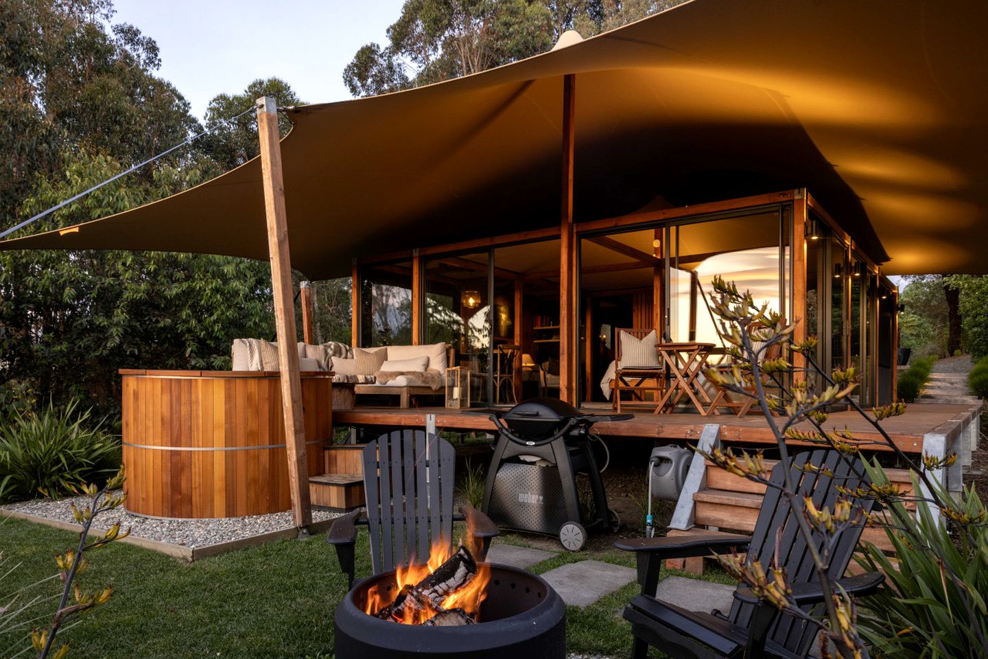 Glamping at its Finest in this Luxury Safari Tent in Havelock North, New Zealand