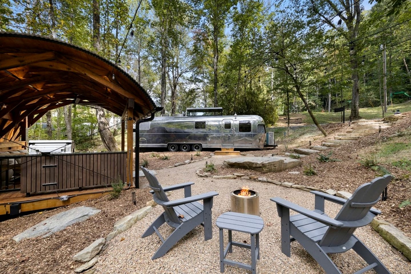 Glamping Getaway in Pisgah Forest in this Lovely Airstream Rental in North Carolina