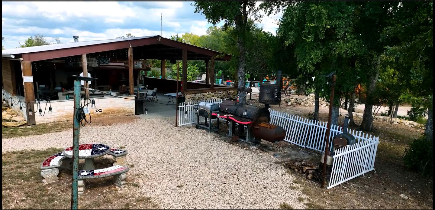 Rustic Bell Tent Rental with a Fire Pit for a Glamping Getaway in Nature near San Antonio, Texas