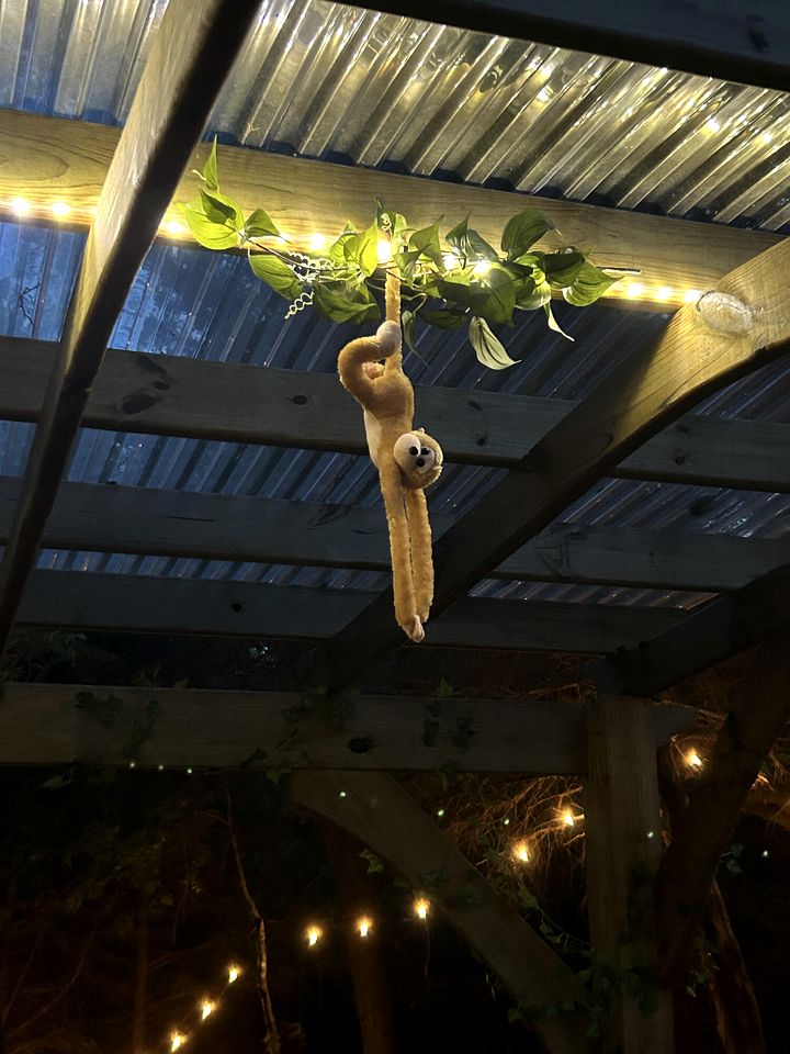 Unique Jungle-Style Glamping RV with 8-Foot Suspended Tree Tent near Creek Trails in Forestburg, Texas