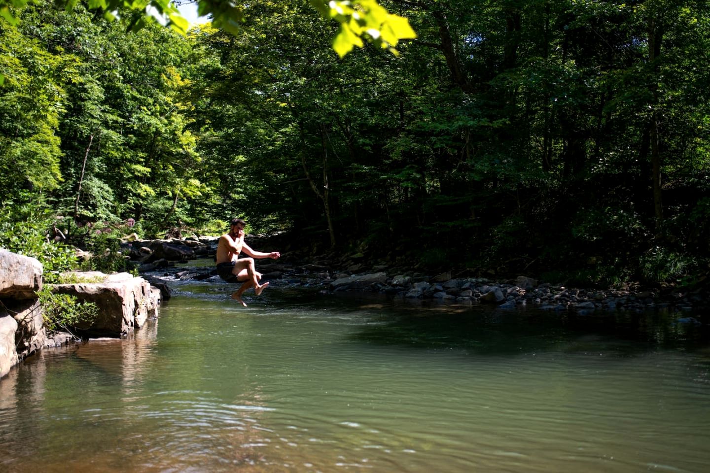 Secluded Off-Grid A-Frame Cabin with Creek Access near Abrams Creek, West Virginia