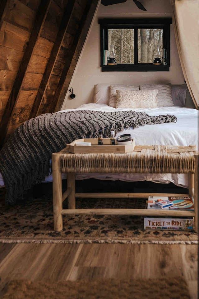 Secluded Off-Grid A-Frame Cabin with Creek Access near Abrams Creek, West Virginia