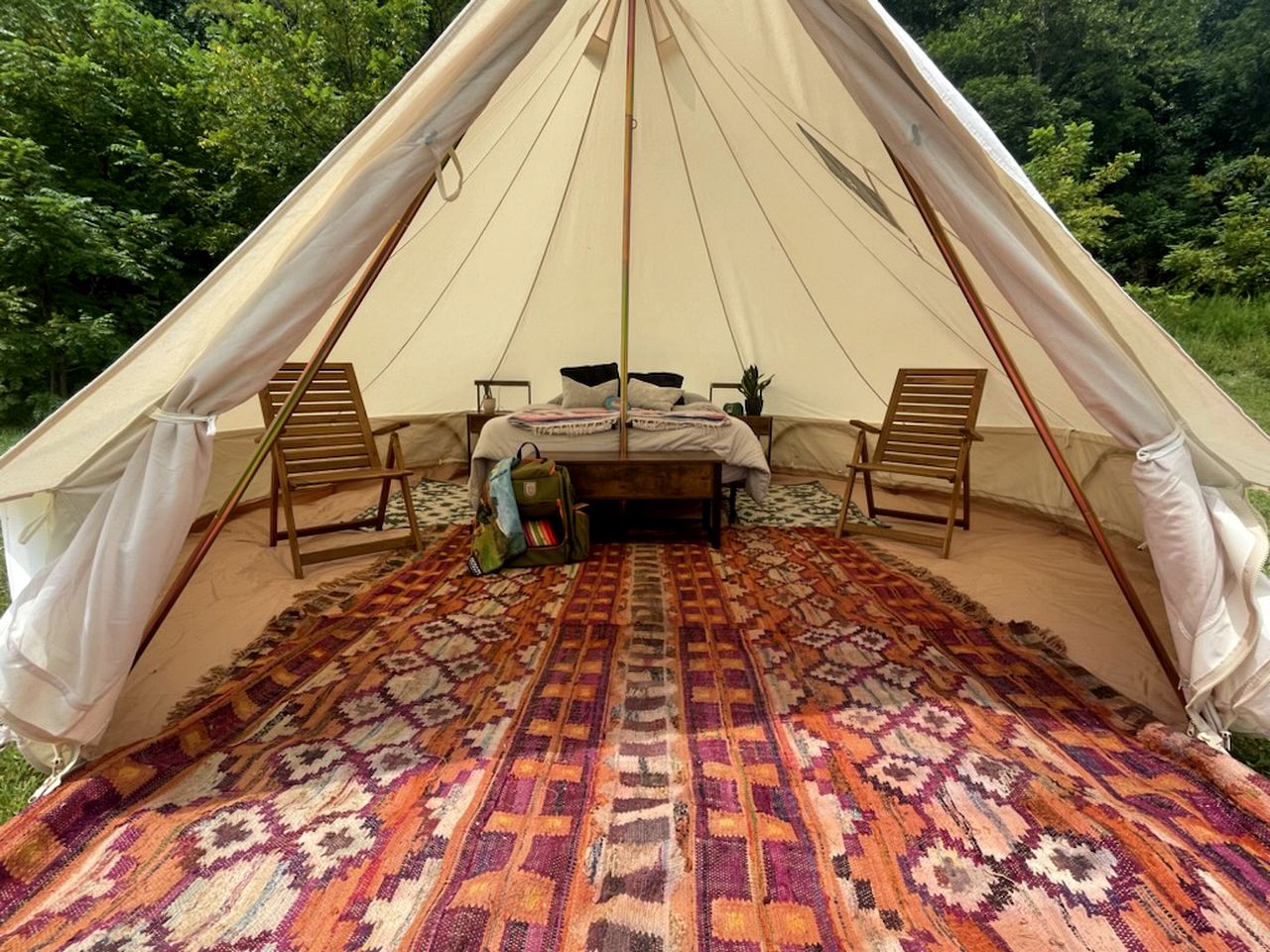 Experience Under the Stars: Luxury Bell Tent Glamping in Marion, NC