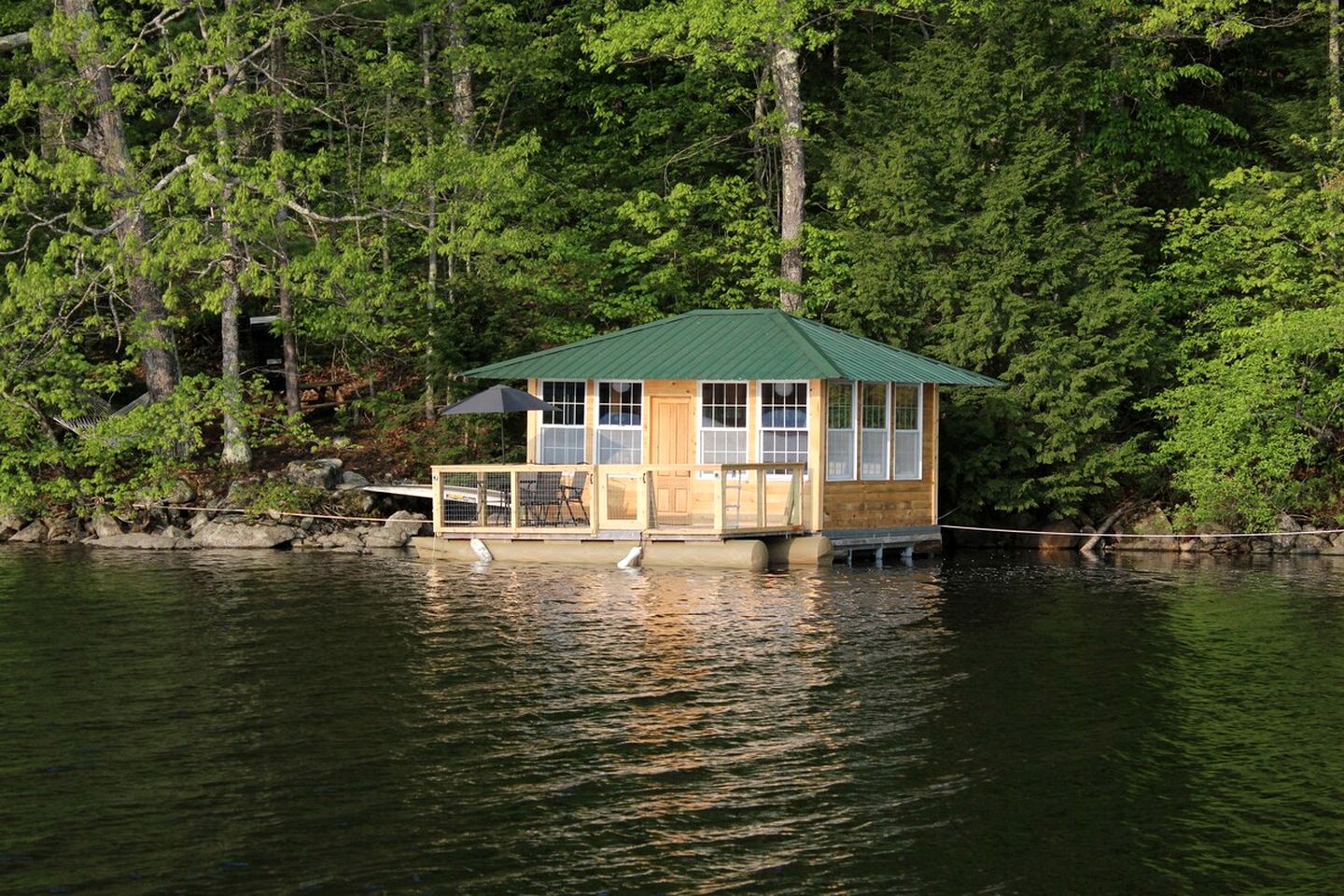 Glamping Oasis: Whole Island Vacation Rental on a Lake in Monmouth, Maine