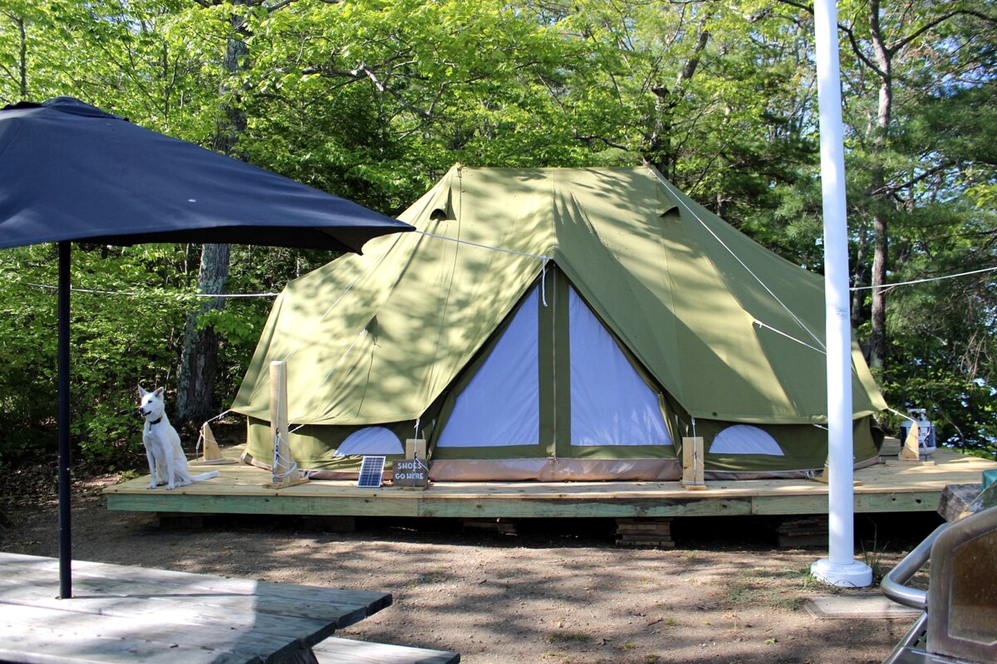 Glamping Oasis: Whole Island Vacation Rental on a Lake in Monmouth, Maine