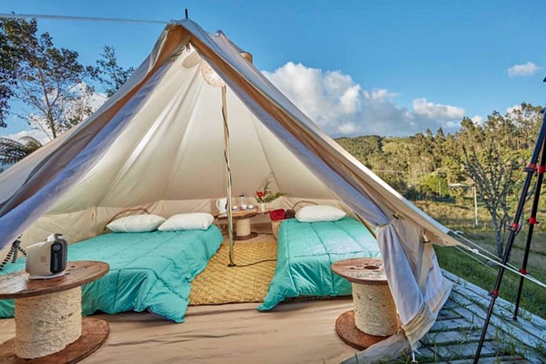 Luxury bell tent rental near Pasto, Colombia, Glamping