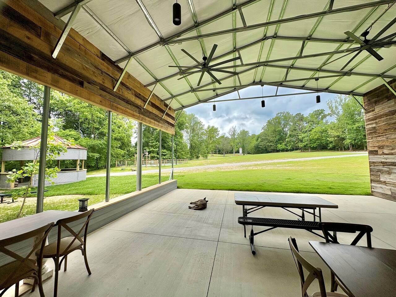 Rustic Glamping Screenhouse with Clear Roof and Farm Views near Kerr Lake, Henderson, NC