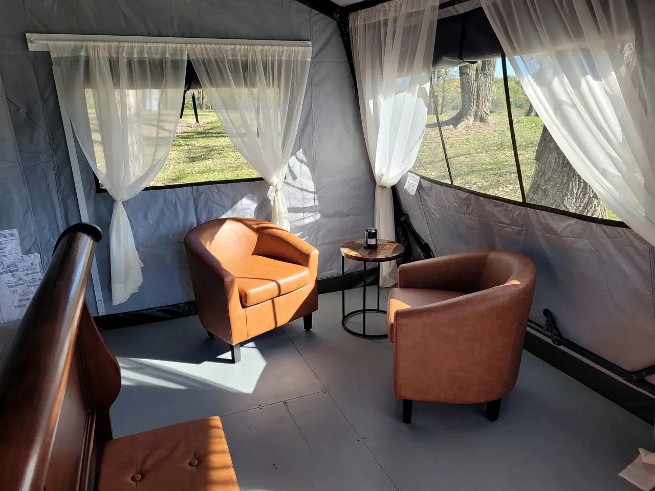 Comfortable, Pet Friendly Glamping Tent near Lake Charleston in Ashmore, Illinois
