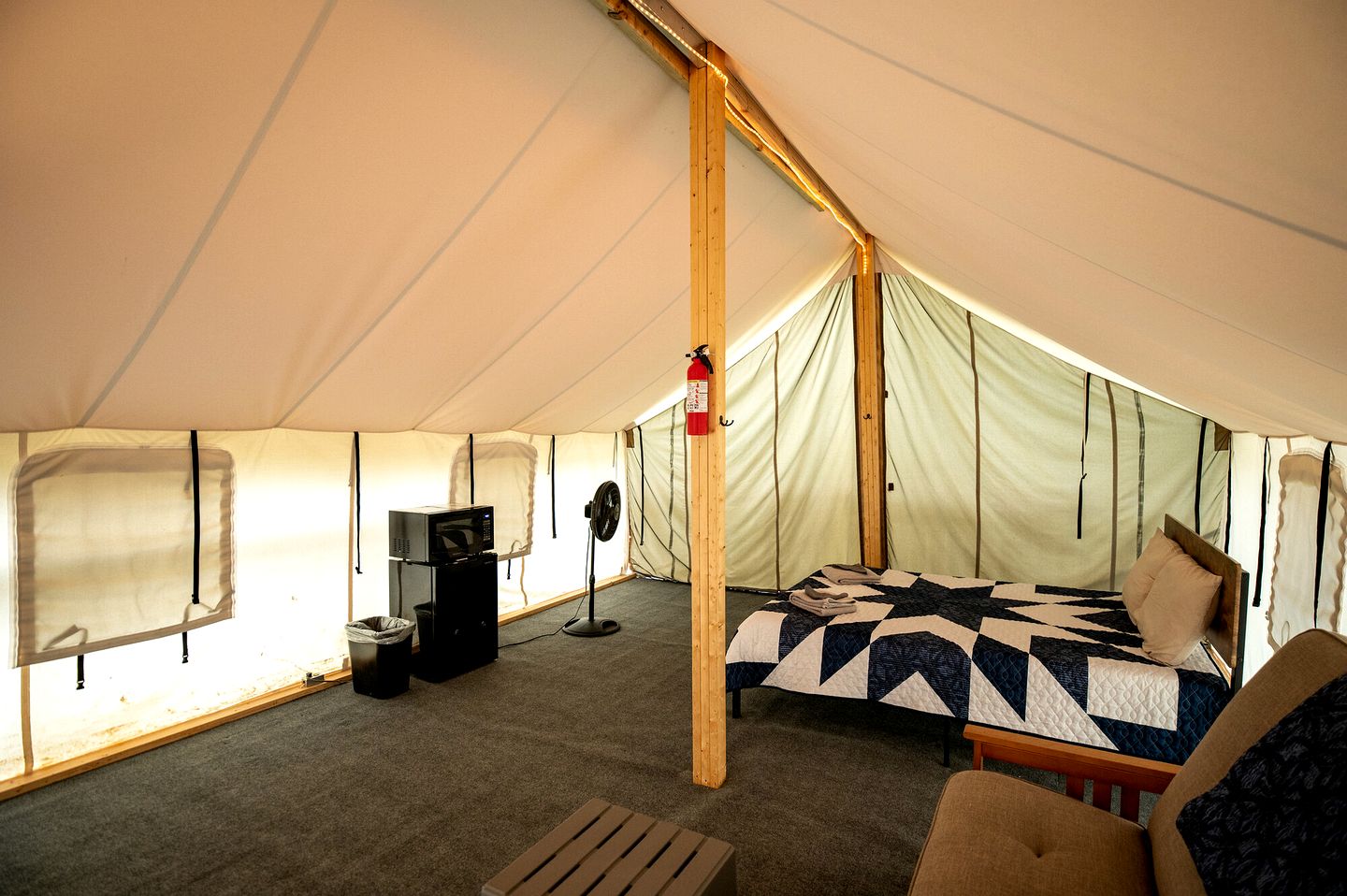 Impressive Tented Cabin with Peaceful Vistas and Fire Pit in Logan, Ohio