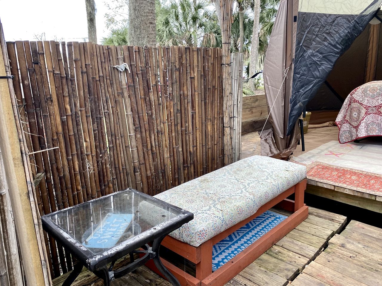 Boho Waterside Glamping Tent for a Florida Getaway
