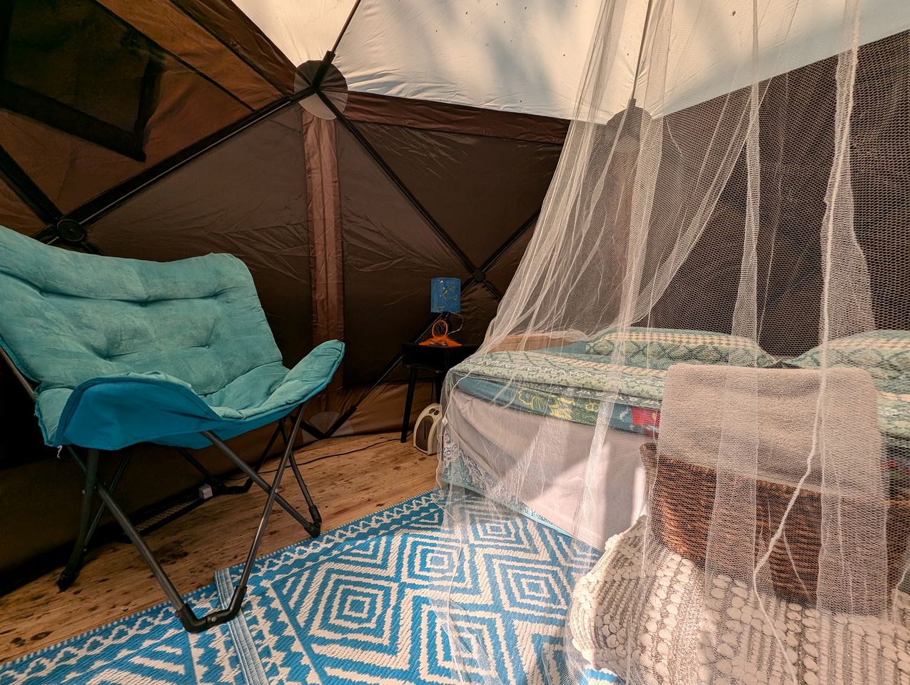 Boho Waterside Glamping Tent for a Florida Getaway