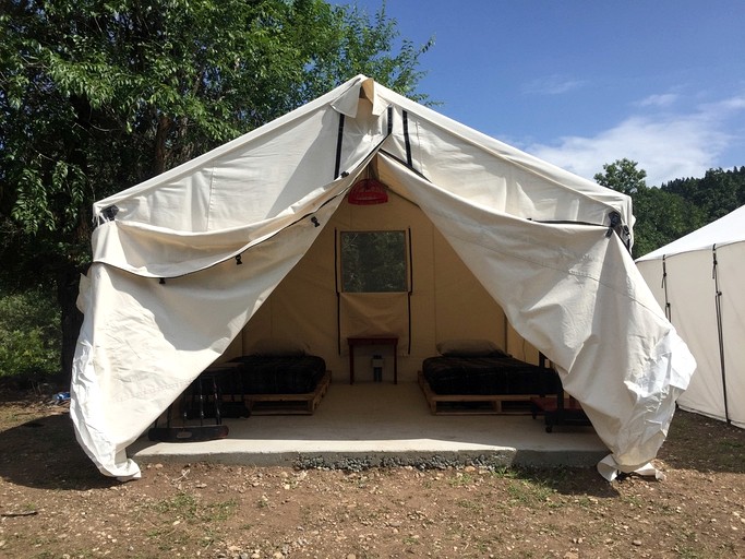 Glamping Escape in Sturgis, South Dakota, in Lovely Safari Tent Rental for Two