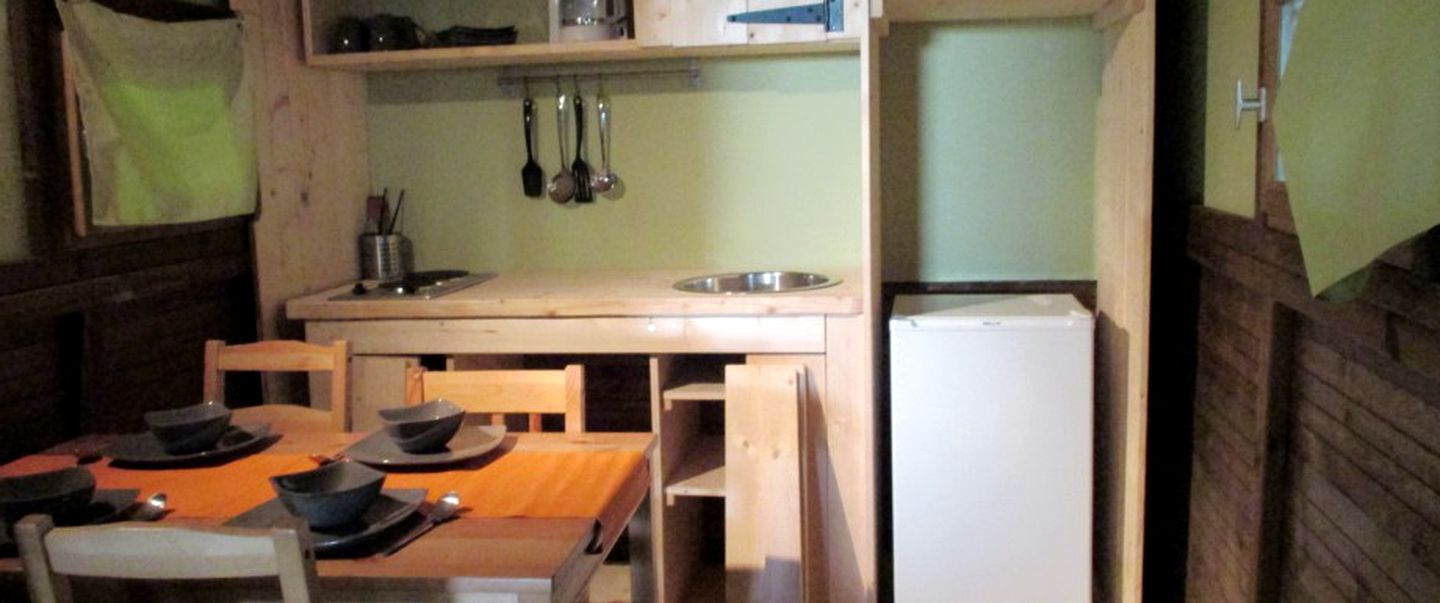 Rustic Tented Cabin Rental near Parco di Cavriglia in Italy
