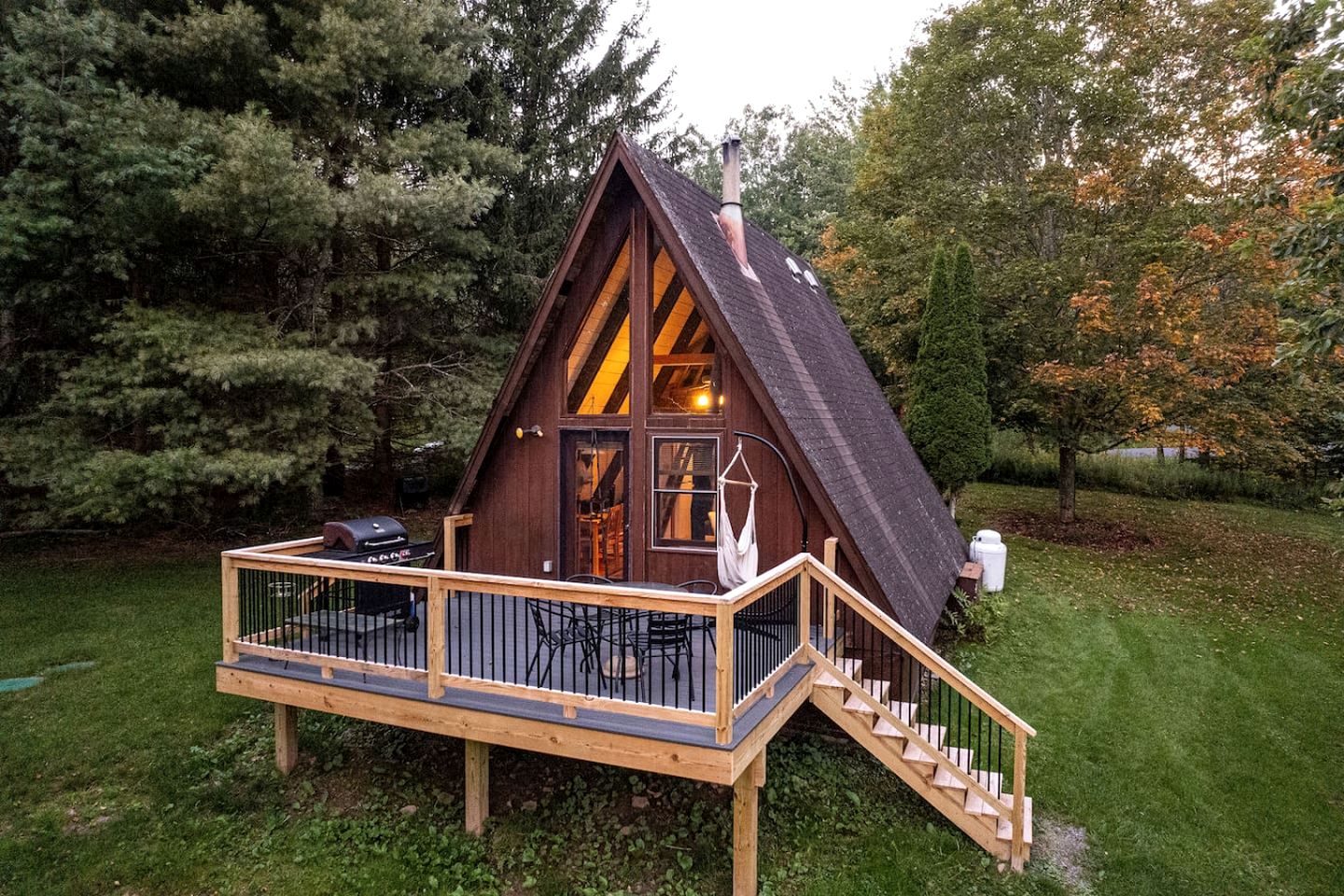 Peaceful A-Frame Retreat with Pond & Private Woodland Escape in Margaretville, New York