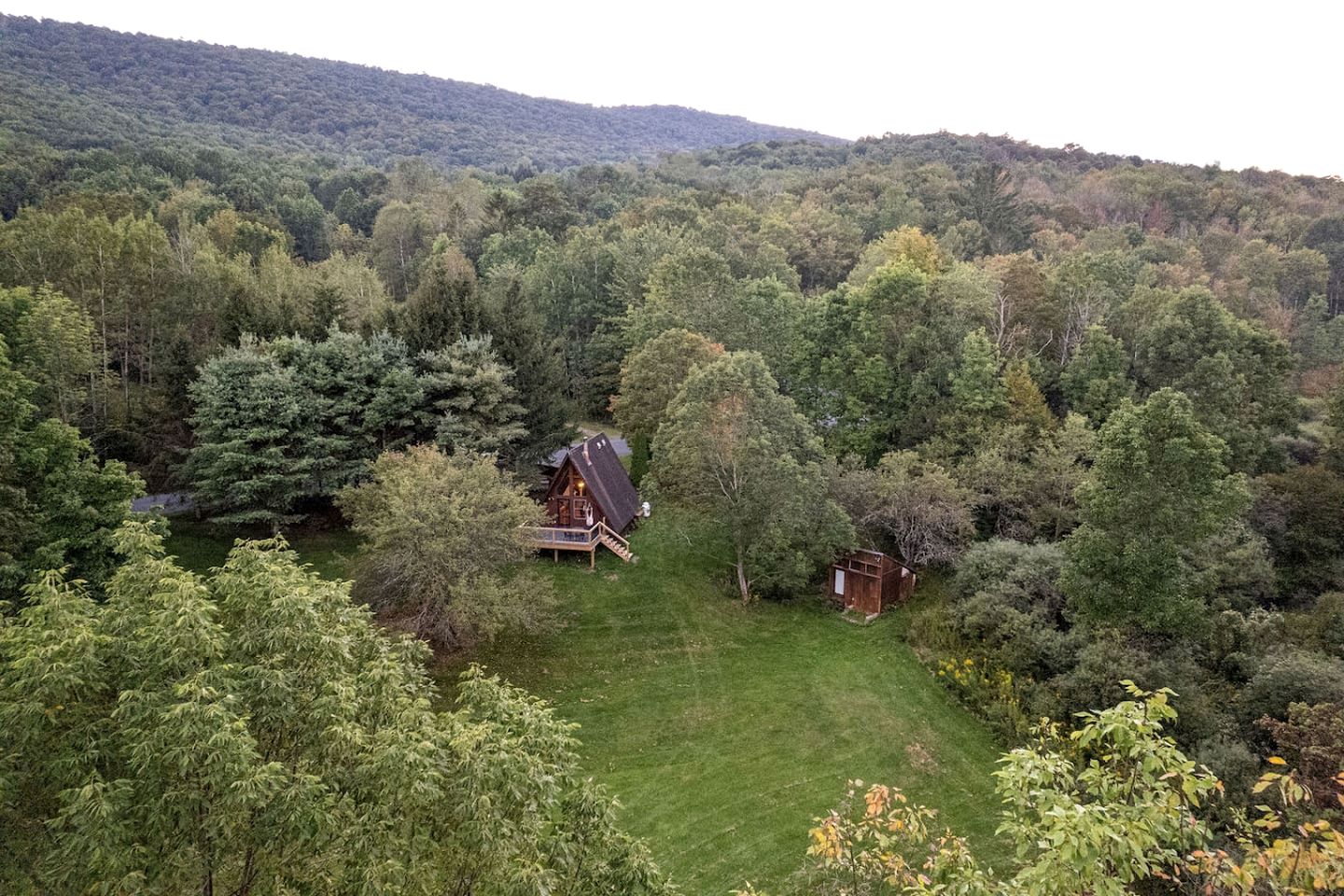 Peaceful A-Frame Retreat with Pond & Private Woodland Escape in Margaretville, New York