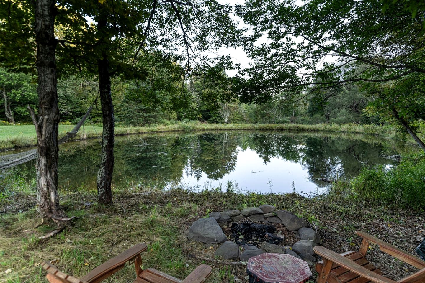 Peaceful A-Frame Retreat with Pond & Private Woodland Escape in Margaretville, New York