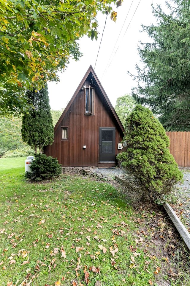Peaceful A-Frame Retreat with Pond & Private Woodland Escape in Margaretville, New York
