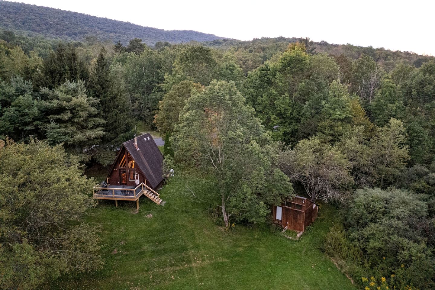 Peaceful A-Frame Retreat with Pond & Private Woodland Escape in Margaretville, New York